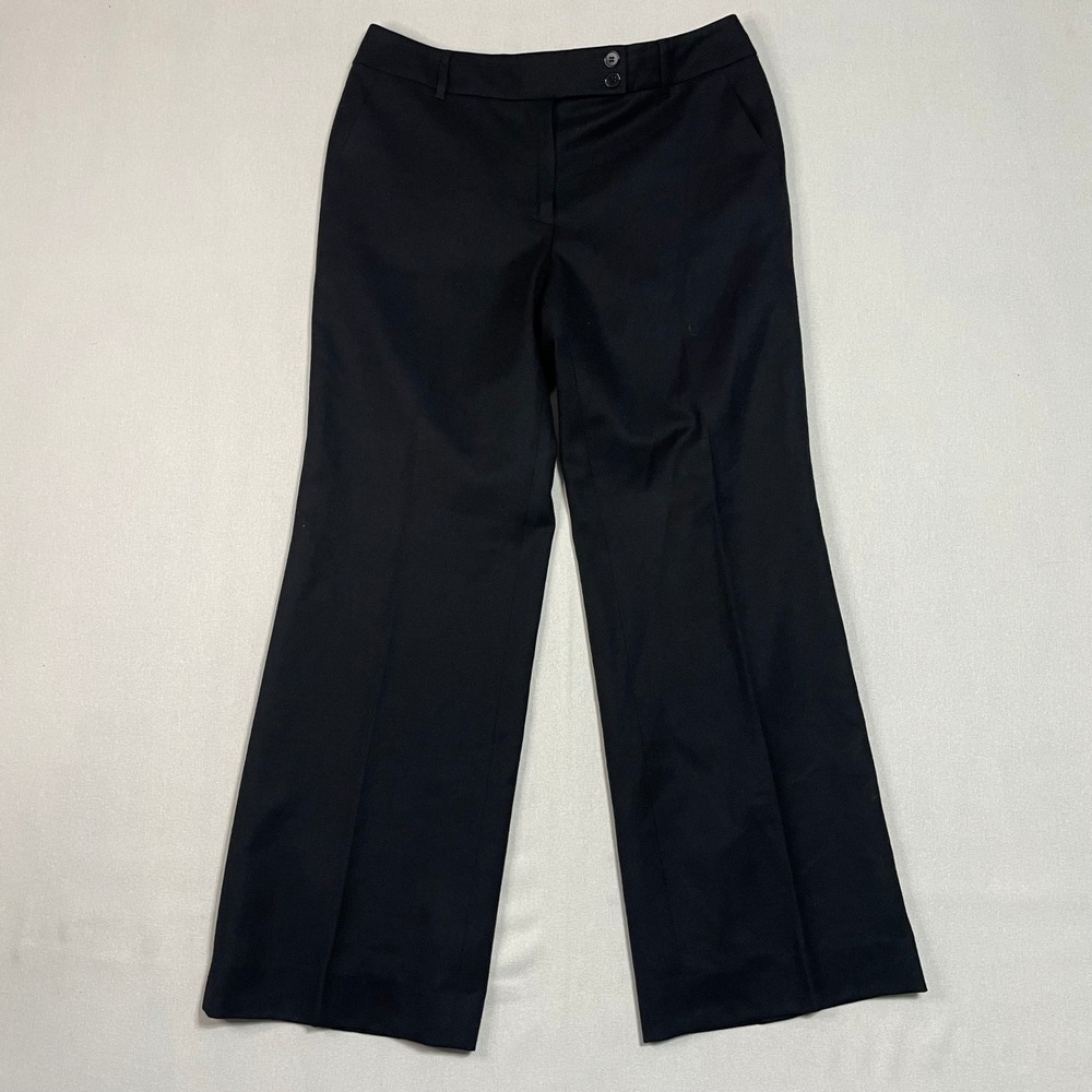 Talbots Petites Black Wool Blend Flare Dress Pants Career Trousers - Size 8P - Picture 2 of 8